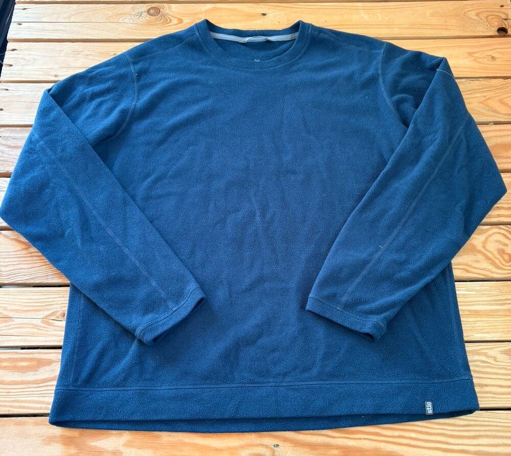 Stio Men’s Long Sleeve Fleece Crewneck Top Size XL Blue AA